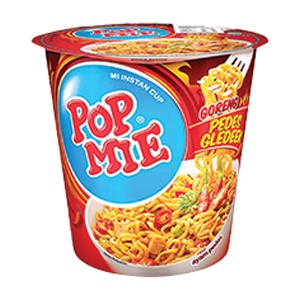 

POP MIE MI INSTAN GORENG PEDES GLEDEEK AYAM CUP 75g