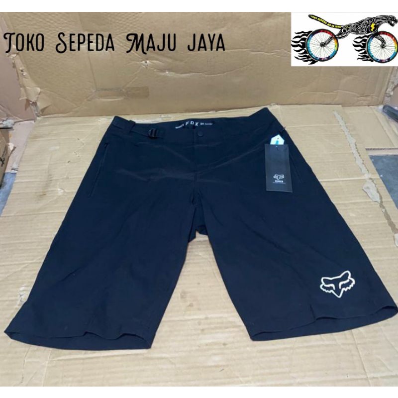 Celana Pendek sepeda Fox Ranger Cargo Short Black with Liner EVO High Density Pad Paddingsize 34 36 