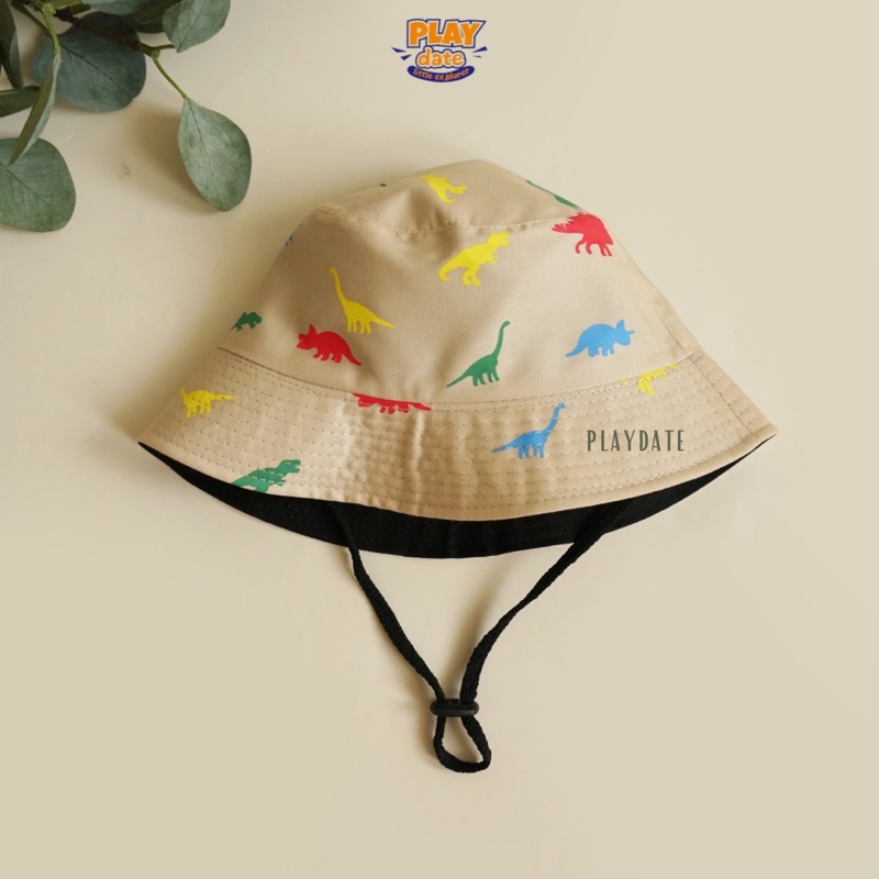 Bucket Hat Anak Polos Topi Anak Dino Kupluk Anak Topi Rimba Topi Piknik Anak Laki Laki Cowok Topi Bayi Motif Dino