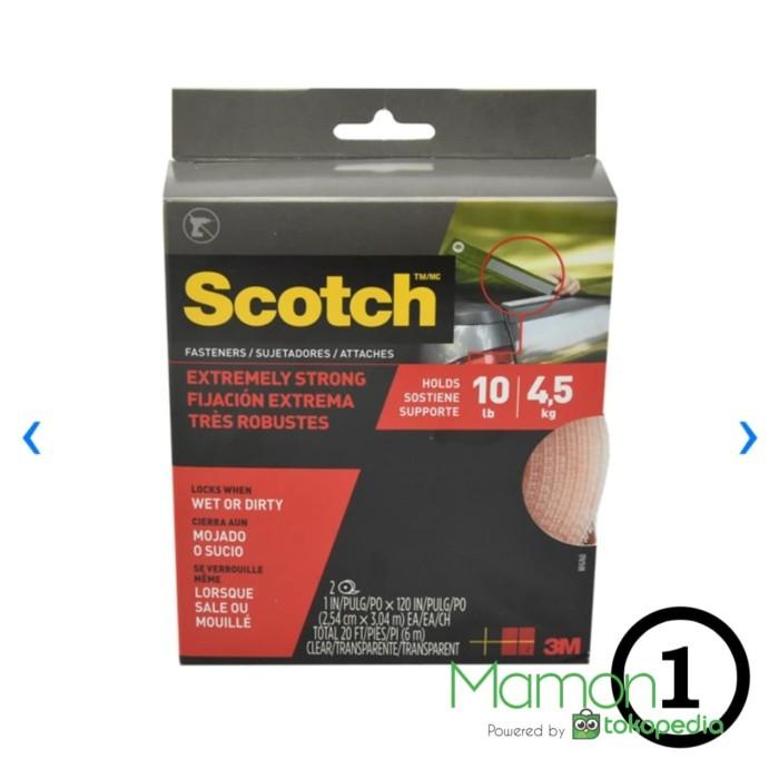 

3M Scotch Set Extreme Fastener Pengikat Velcro 2.5X300 Cm 2 Pcs Trans