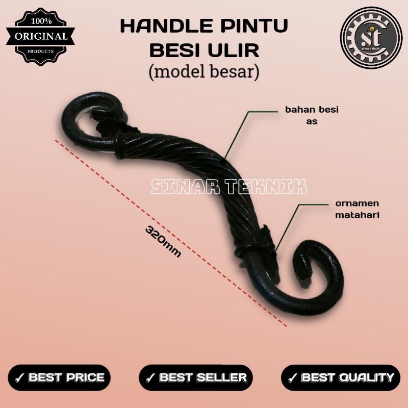 Handel pintu handel besi handel ulir handel besi ulir (besar dan kecil)