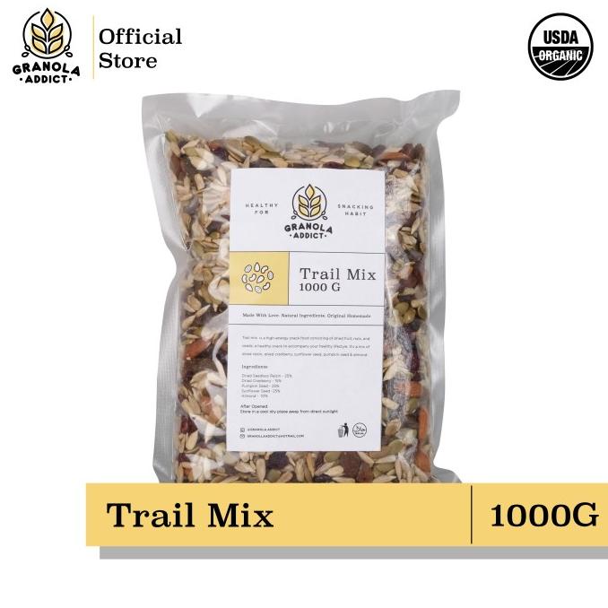 

STOK TERBATAS TRAIL MIX (SUNFLOWER, PUMPKIN SEEDS, ALMOND, RAISIN, CRANBERRY) 1000G