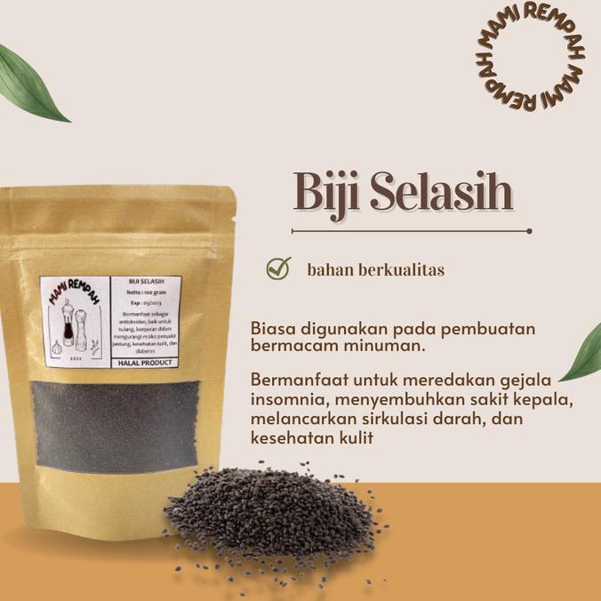 

SALE BIJI SELASIH / BASIL SEEDS 100 GRAM