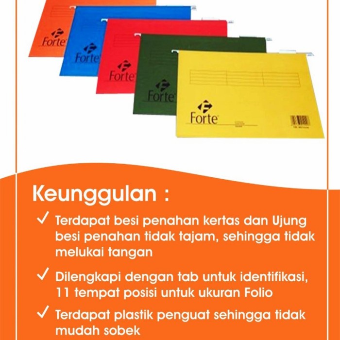 

Terlaris Hang Map Folio Forte / Hanging Map /Map Gantung Folio Sedus (50Pcs)