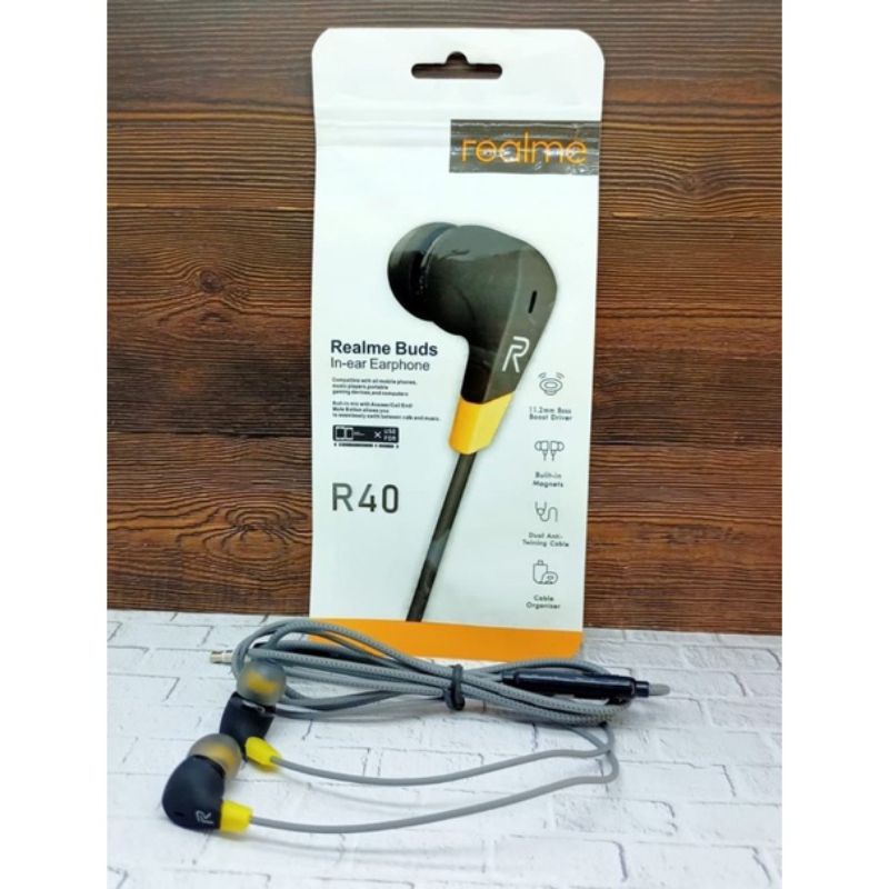 REALME BUDS R40 / Headset handsfree REALME BUDS R40+Mic extra bass