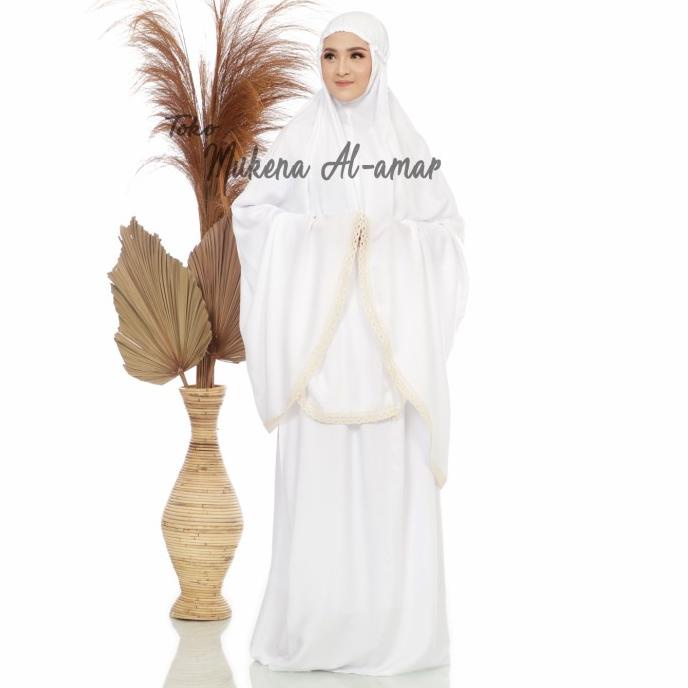 Mukena katun rayon bali murah GROSIR adem jumbo dewasa polos putih