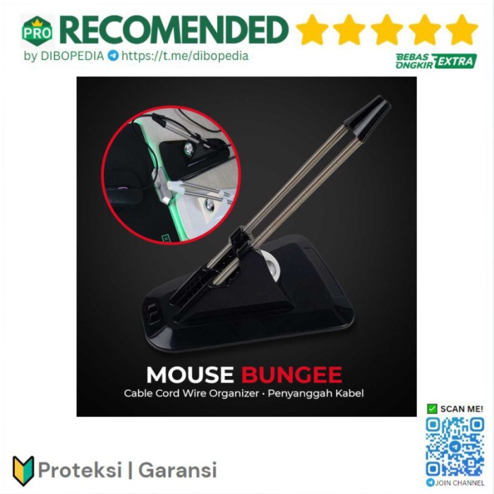 

Terlaris Cord Mouse Bungee Cable Cord Wire Organizer - Caa1 - Hitam