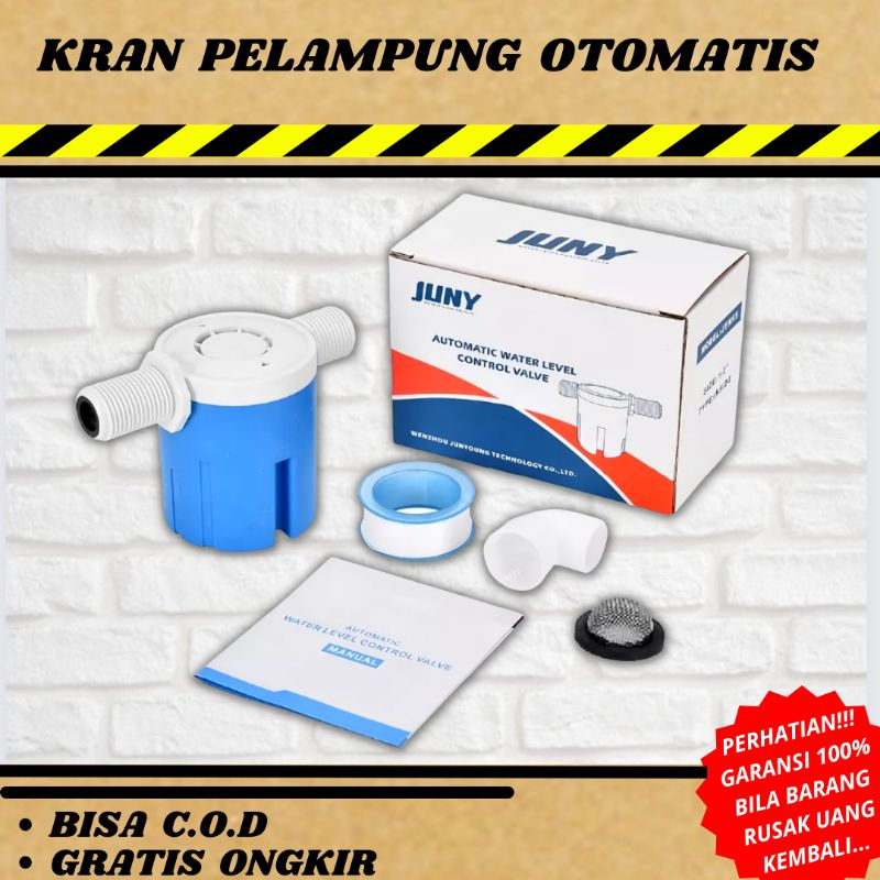Kran Otomatis Keran Tendon Air Toren Pelampung Bak Mandi / Tangki Air Otomatis Ukuran 1/2" Inchi dan
