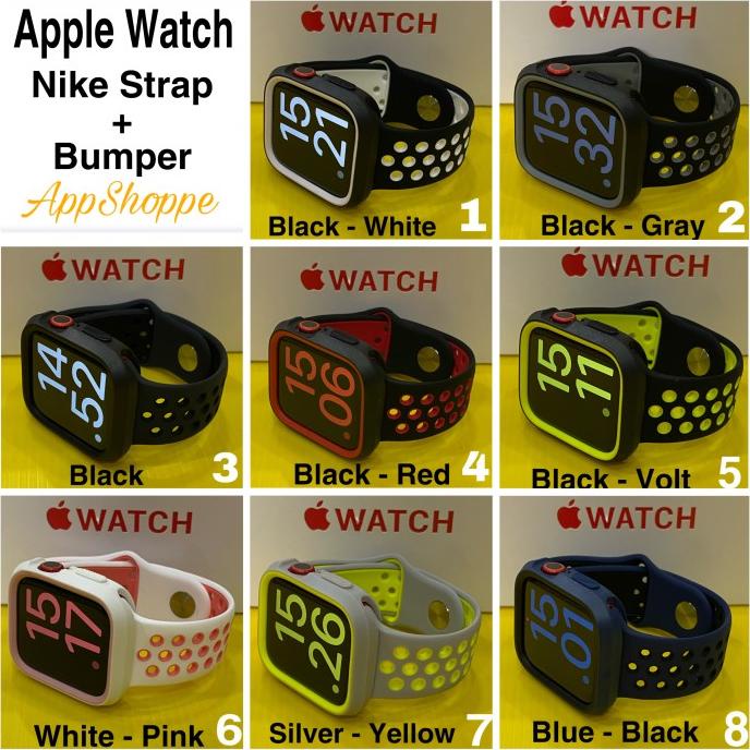 Apple Watch Strap Series 5 Nike Design Bumper + Strap Wristband 44Mm
