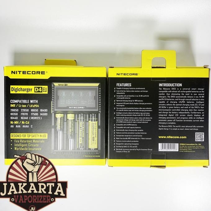 Nitecore D4 Charger Baterai 18650 / Battery / Batre Vape Vapor
