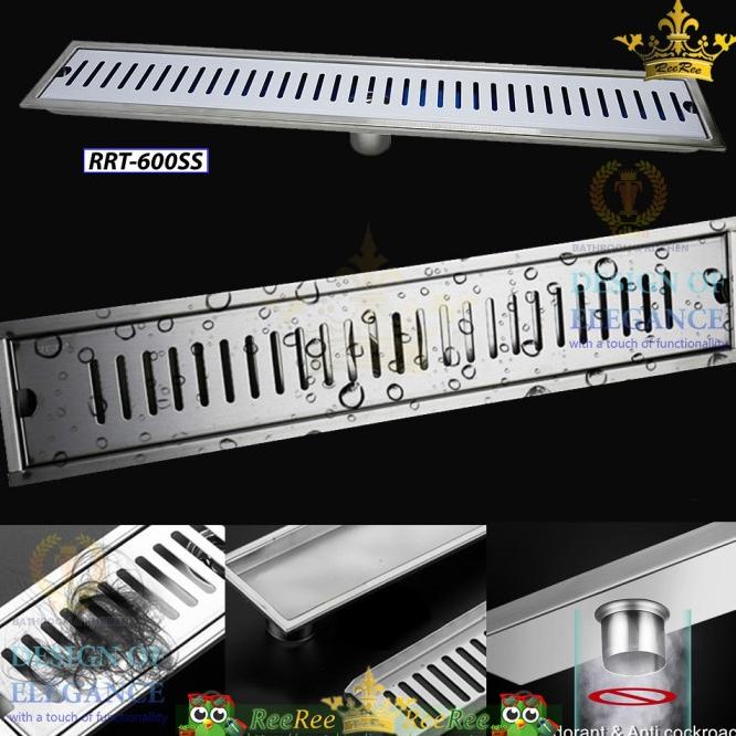 Floor Drain Stainless Panjang 60Cm / Saringan Got Stainless Persegi