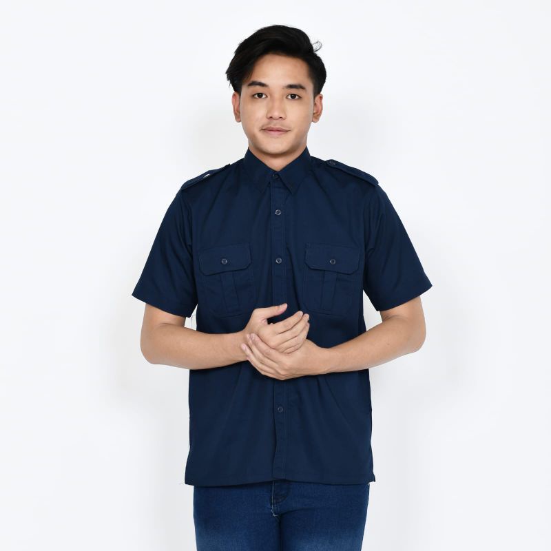 Baju Seragam Kantor Pria/Pakaian Pria PDL/PDL Custom Bordir/Baju Kerja Pria Lengan Pendek/Baju PDL Lengan Pendek/Seragam PDL Lapangan