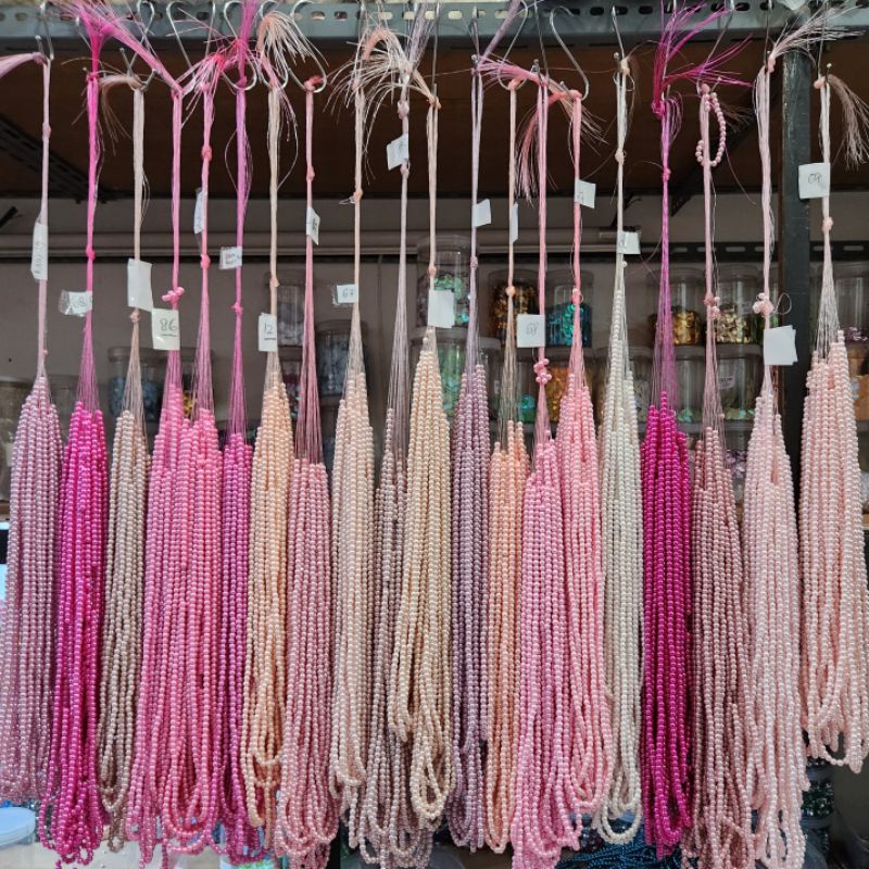 MUTIARA BERAT 4 MM seri warna PINK mutiara sintetis MUTIARA JAHIT per KALUNG