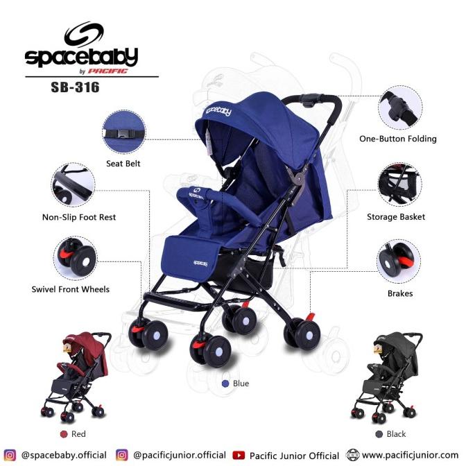 Baby Stroller Sb 316 Spacebaby Cabin Size Sb316 Space Baby