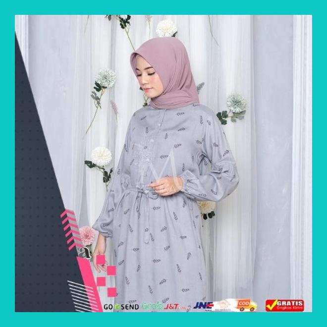 Big Sale  Melika - Midi Dress/ Daster/Tunik Bahan Rayon Ala Korea Murah Banget 