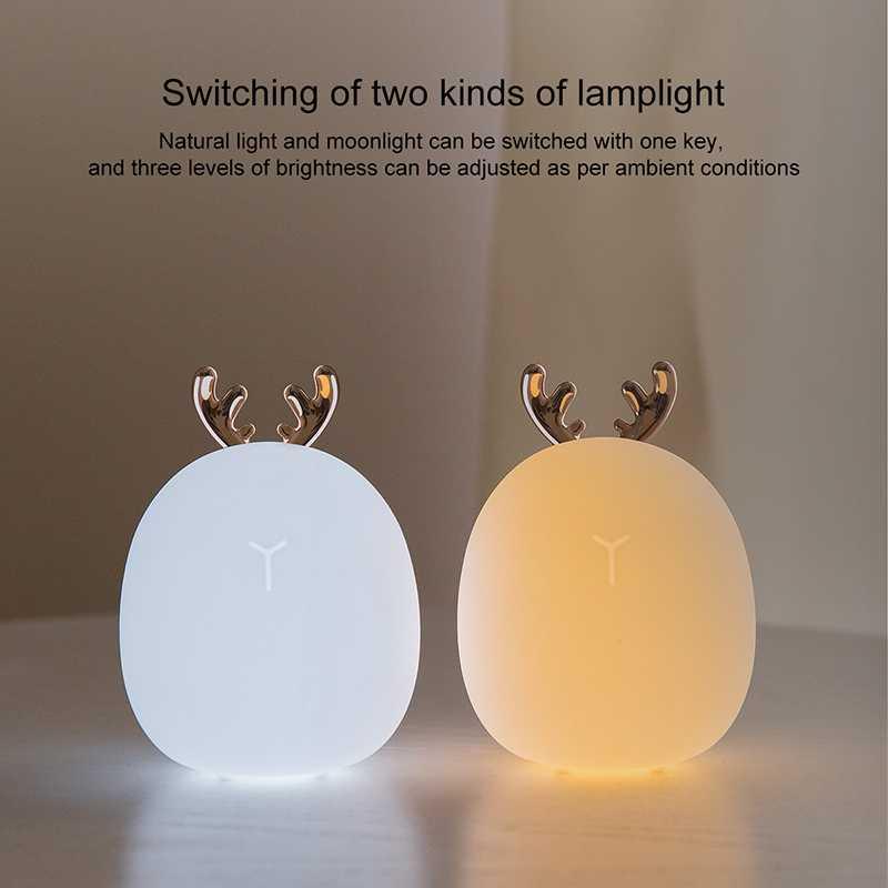 Lovely Lamp Lampu Tidur LED Light 2in1 Color Dimmable Charge 900mAh - 317