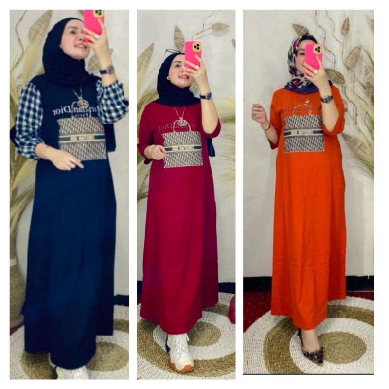 Terbaru ✨ Dress Syar'I Gamis Combad Viral Dior By Nabil Ada✅ / Gamis Elbina Set Syari Gamis + Khimar