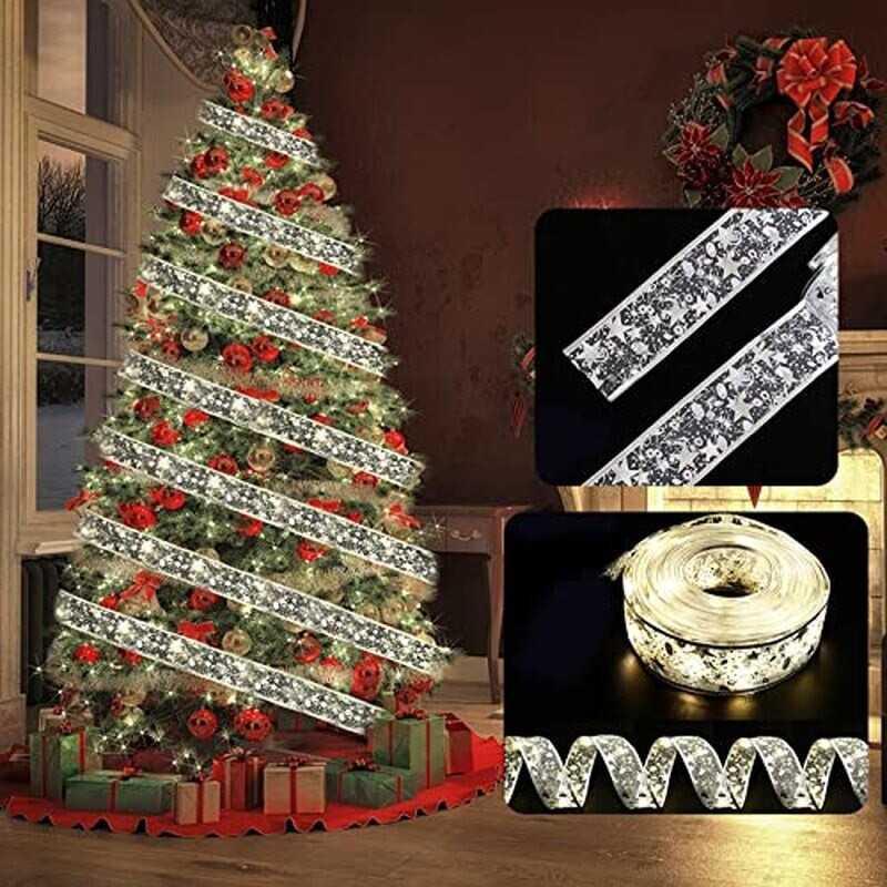 Partigos Lampu LED Dekorasi Natal Ribbon 50 LED Color Light 5M A562