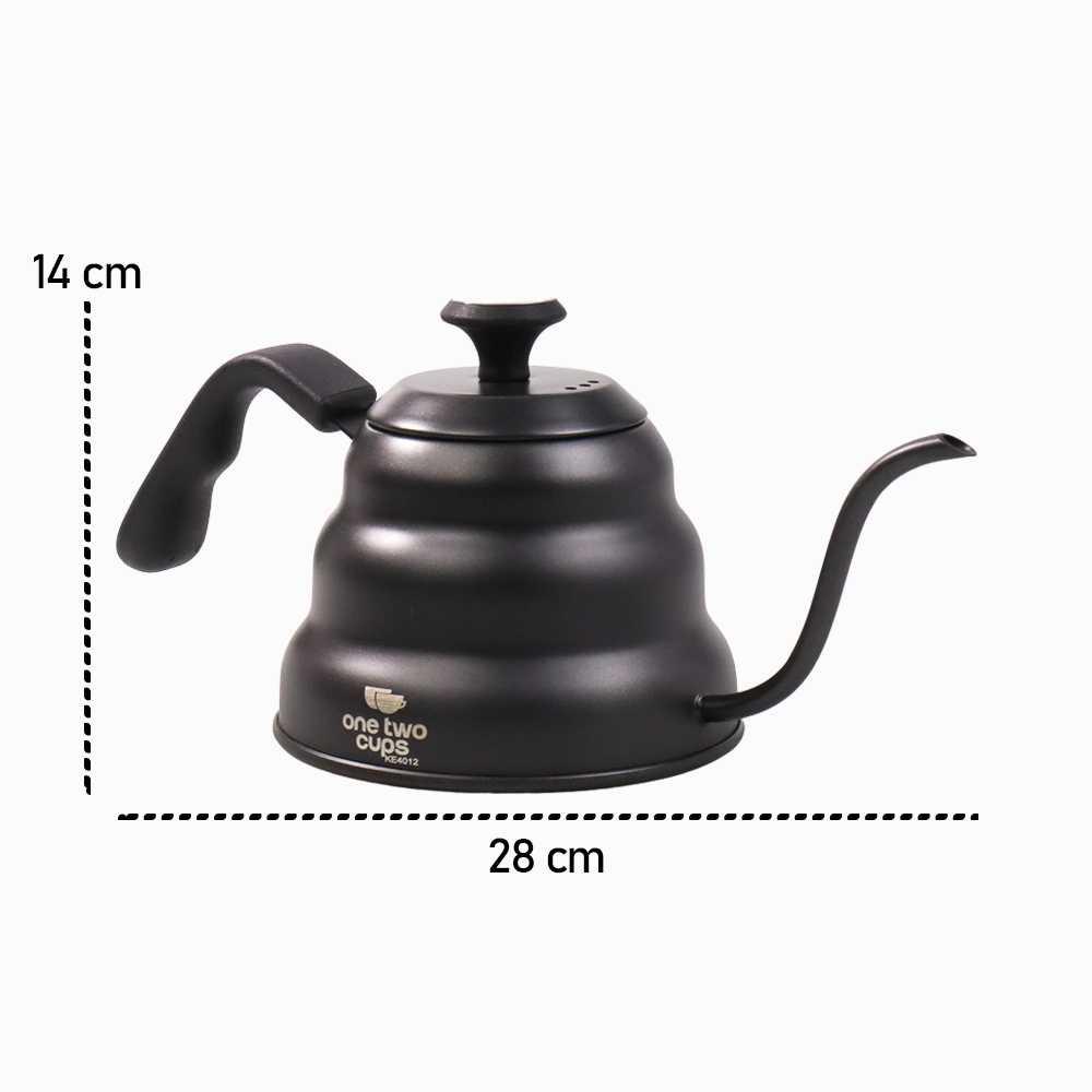 One Two Cups Teko Kopi Maker Pot Drip Kettle with Thermometer E4012