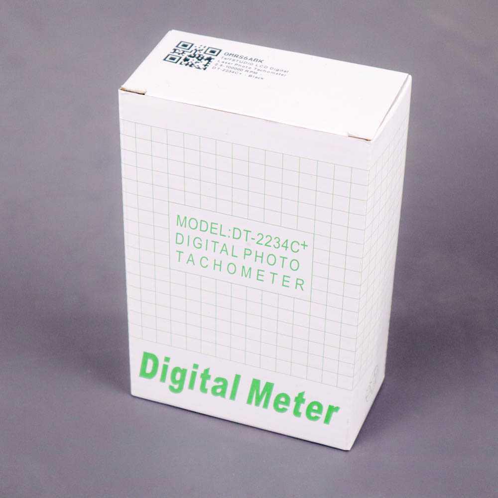 TaffSTUDIO LCD Digital Laser Photo Tachometer 2.5-100000 RPM DT-2234C+