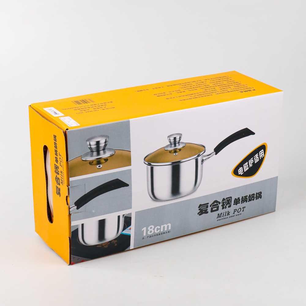 Panci Masak Soup Milk Pot Stainless Steel 18cm KC0406 SI LAI FU Panci Anti Lengket Stainless Dandang Panci Stainless Panci Tutup Kaca Panci Serbaguna Panci Jawa Pan Anti Lengket Dandang Nasi Panci Kaca Alat Masak Camping Panci Stainless Steel Panci Masa