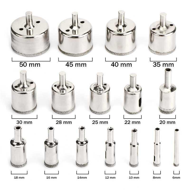 Taffware Mata Bor Diamond Coated Hole Drill Bit 6mm-50mm 16 PCS - DK650