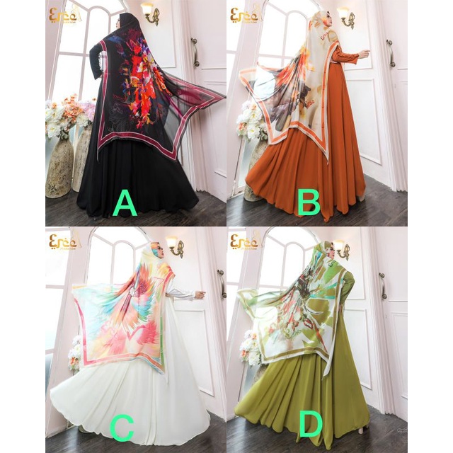 gamis set ganis syari series erce