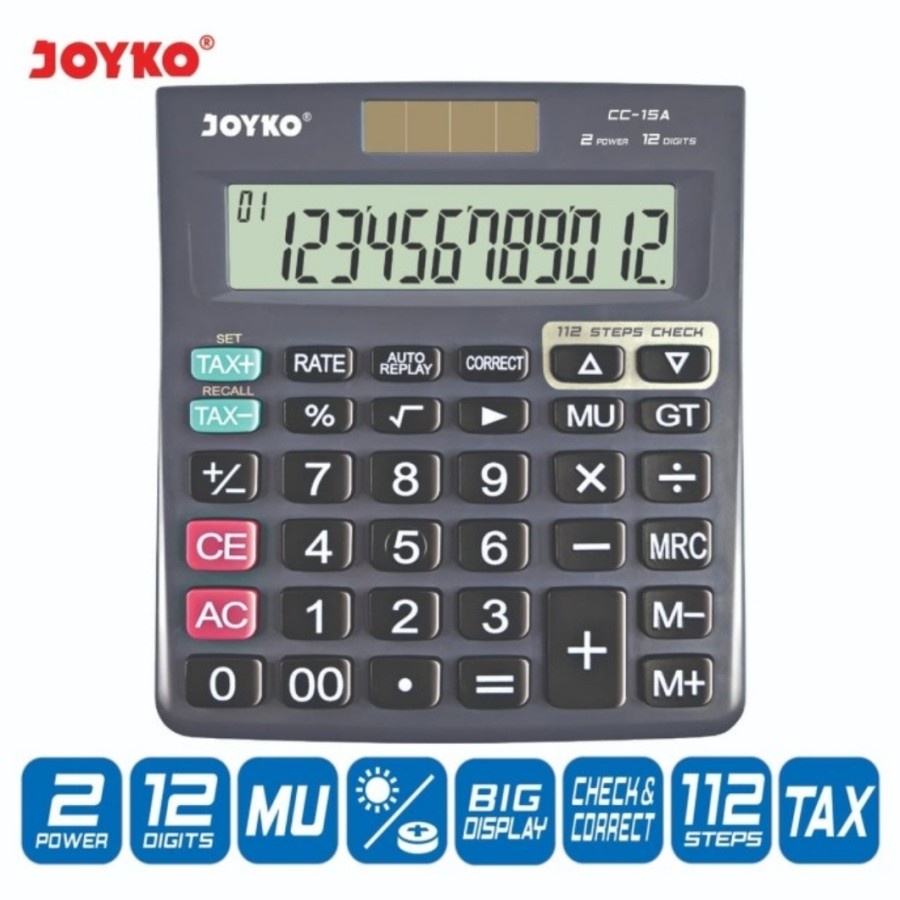 

Kalkulator JOYKO CC 15A Calculator Check Correct Cek Ulang Spt MJ-120D