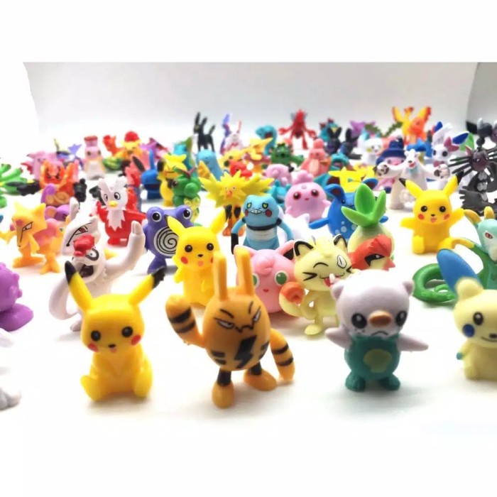 Terlaris Action Figure Pokemon 24 Pcs Set / Topper Kue Pokemon/Pajangan Pokemon