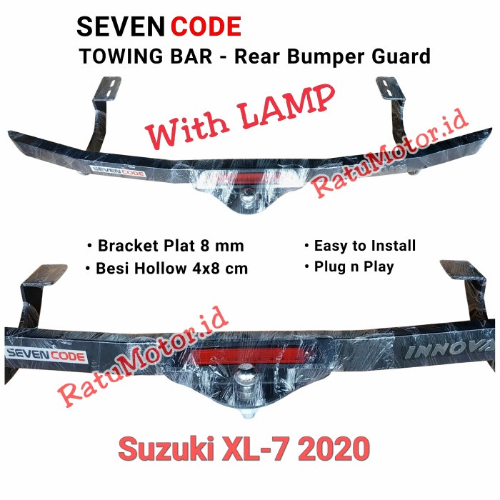 SEVEN CODE Towing Bar Suzuki XL7 2020 + Lamp / XL-7 Rear Bumper Guard
