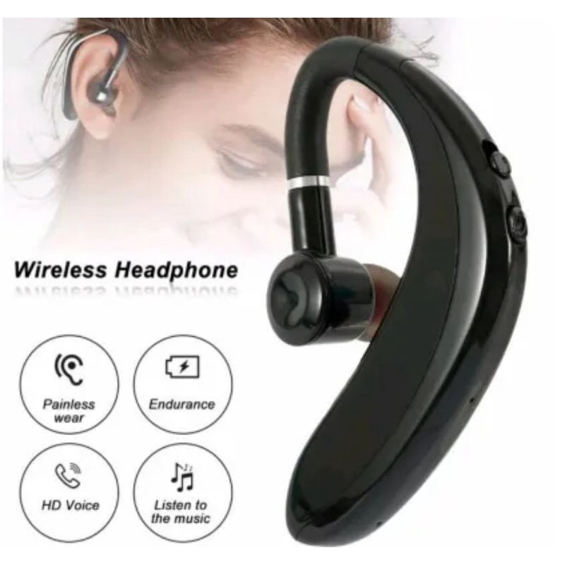 Headset Bloetooth Earphone S109 Wireless Cocok Untuk Semua Smartphone Full Bass Gaming