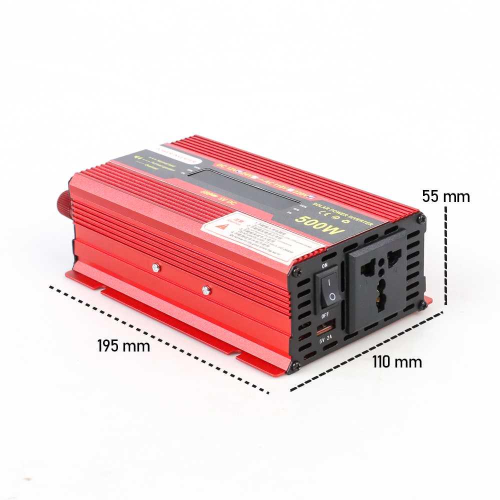 Carmaer Car Power Inverter DC 12V to AC 220V with LED Display - SDB-500A