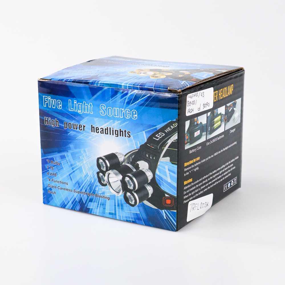 TaffLED Headlamp Light Cree XML T6+4XPE 40000Lumen 18650+Charger BL254