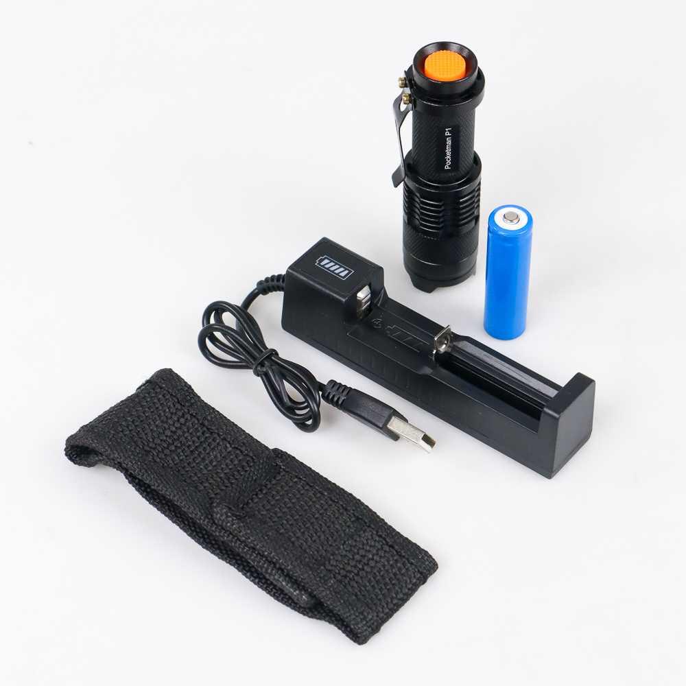 TaffLED Senter LED 2000 Lumens Waterproof + Charger + Box - P1