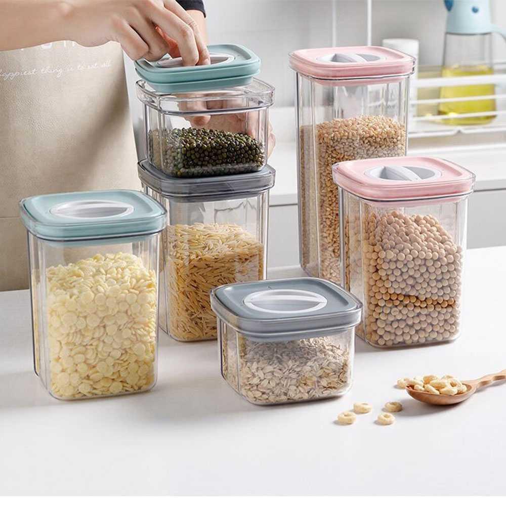 WELLFUTUR Toples Wadah Penyimpanan Makanan Sealed Food Storage MDP369 Toples Plastik Toples Kue Kering Toples Lebaran Plastik Toples Kaca Kue Lebaran Toples Plastik Bening Mika Tempat Bumbu Dapur Toples Set Kue Kering Toples Lebaran Set Toples Set Lebaran