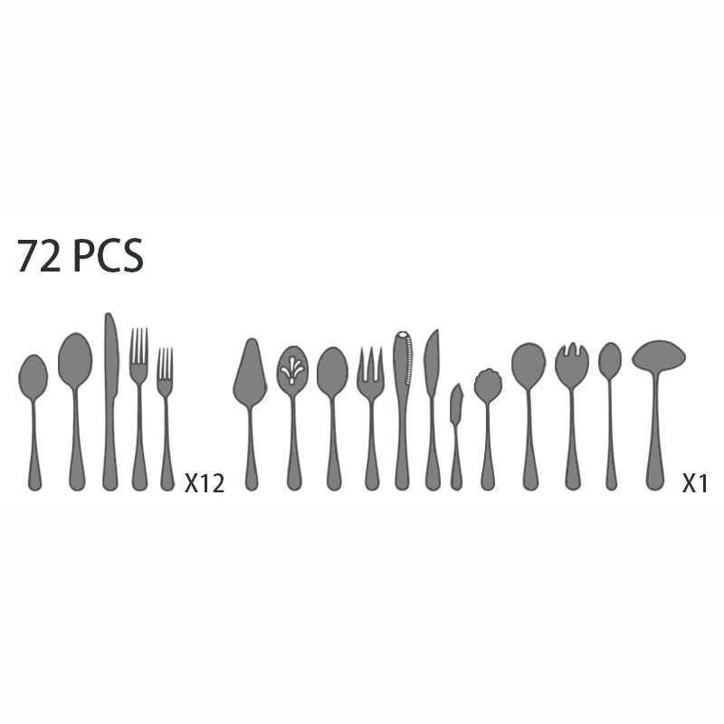 FDA Cutlery Set Perlengkapan Makan Sendok Garpu Pisau 72 PCS TW872 Sendok Garpu Set Sendok Plastik Sendok Korea Stainless Sendok Garpu Plastik Bening Plastik Souvenir Sendok Makan Stainless Sendok Garpu Set Stainless Sendok Korea Set Souvenir Sendok Sendo