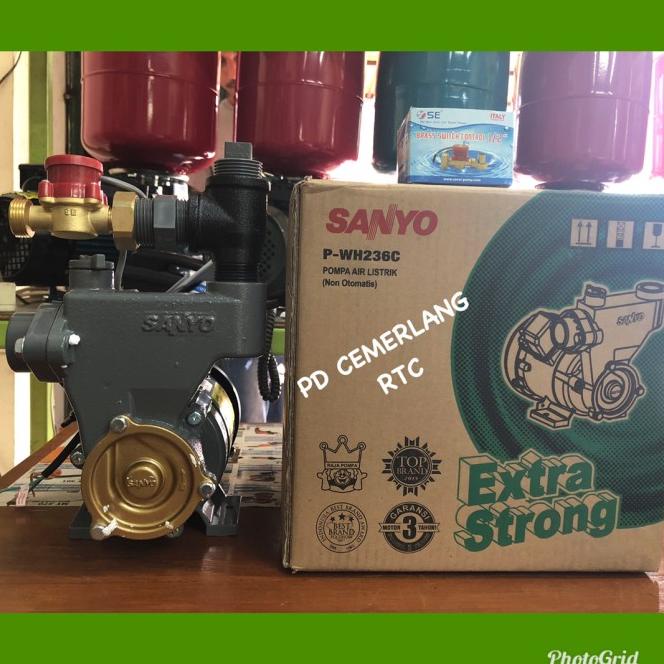 Pompa Sanyo Pendorong 200 Watt Otomatis Flow Switch San Ei Shimizu Dab