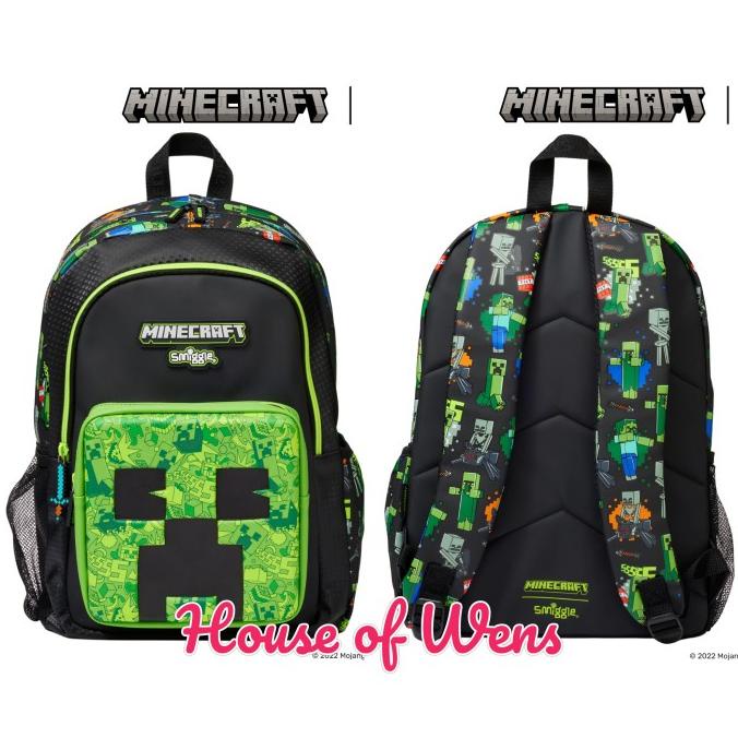 Smiggle Minecraft Classic Backpack Original - Tas Backpack Smiggle