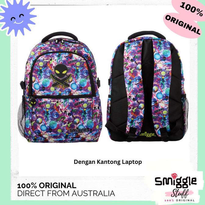 Original Smiggle New Classic Access Backpack - Tas Ransel Anak Sd Smp