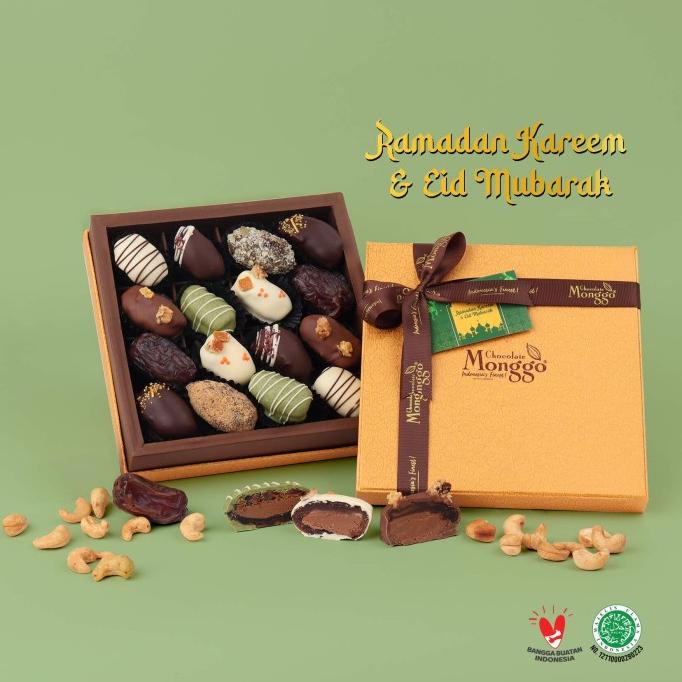 

Promo Chocolate Monggo | Kurma Ramadan Praline 16pcs| Gift Parsel Lebaran