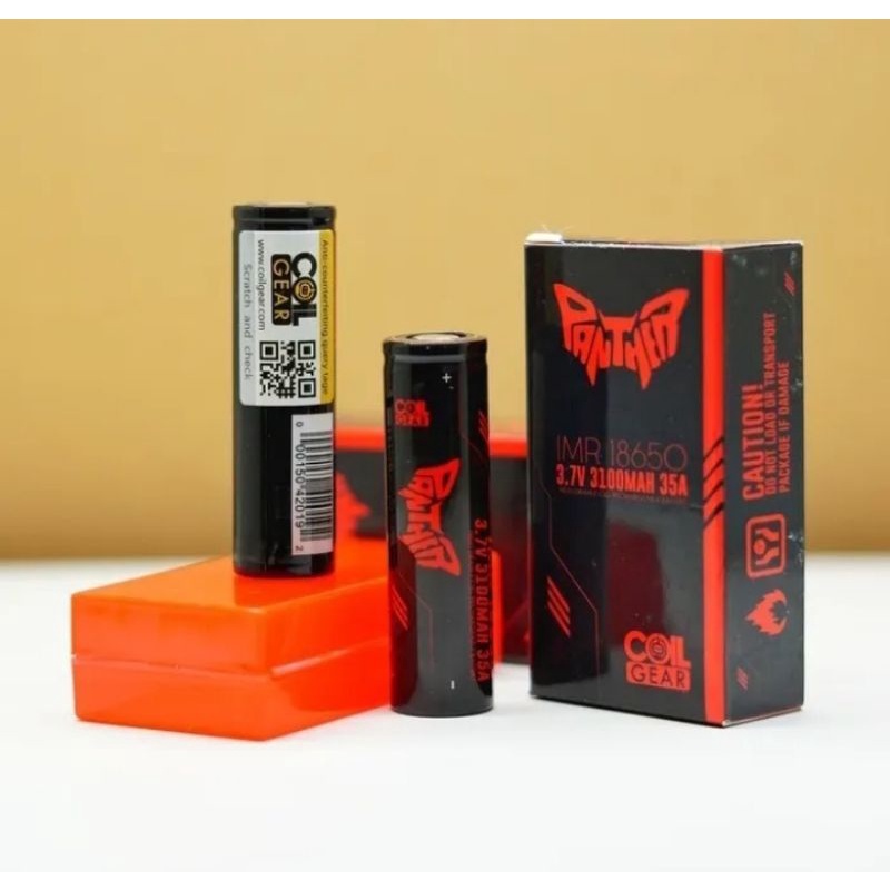 BATRAI 18650 BATRAI GEAR BLACK RED  3100MAH ORIGINAL