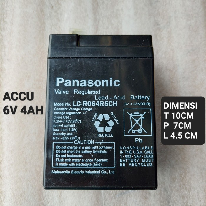 Terlaris 6V4.5Ah Aki Accu Kering 6V 4.5Ah 6 V Volt 4.5Ah Emergensi Batu Baterai