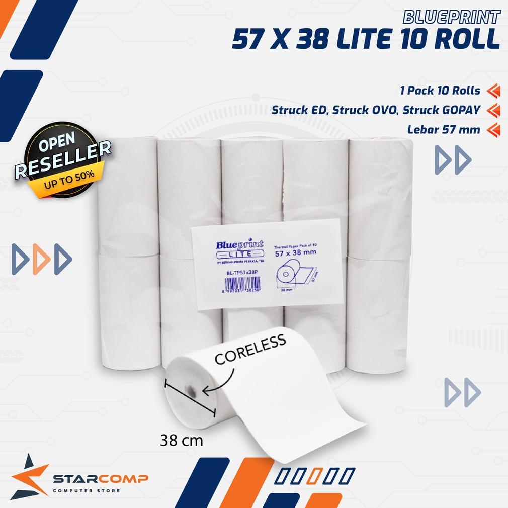 

KERTAS THERMAL BLUEPRINT LITE 57x38 - 1 Pack isi 10 roll