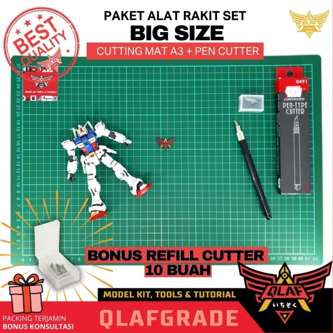 

Paket Cutting Mat A3 + Pen Cutter Bonus Refill Sdi Alas Potong Gundam
