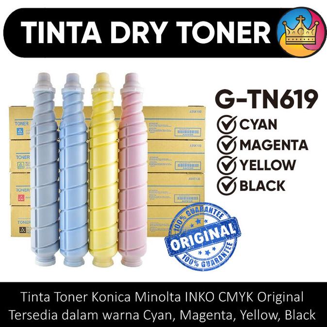 TINTA Toner Printer G-TN619 TN619 Konica Minolta INKO CMYK Original