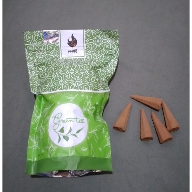 BUKHUR KERUCUT AROMA ( GREENTEA ) ORIGINAL BY QODHA HARGA PER'PACK