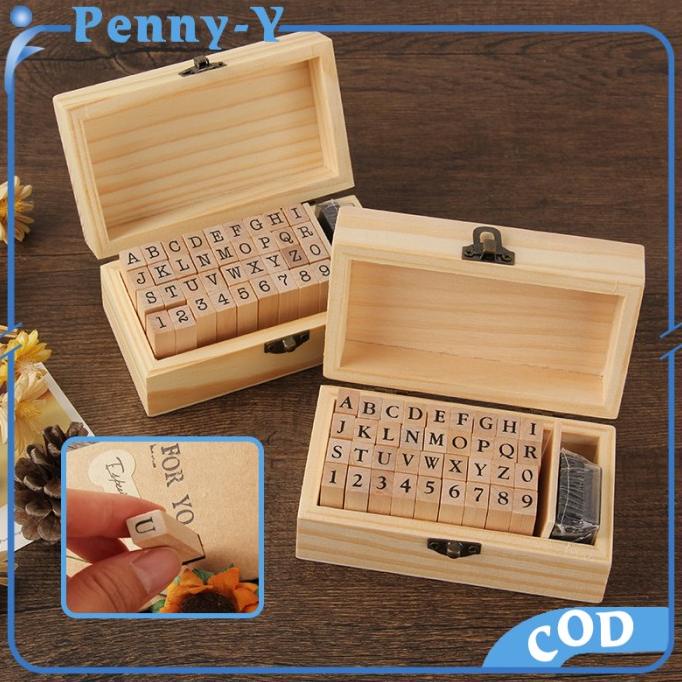 

Alphabet Stamp Set Stempel Huruf Alfabet Stempel Cap Kayu Karet suk13