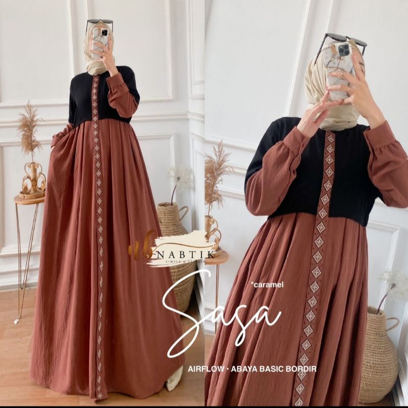 SASA ABAYA BORDIR ORI NABTIK|| RANCAK DRESS voll 28 Nabtik