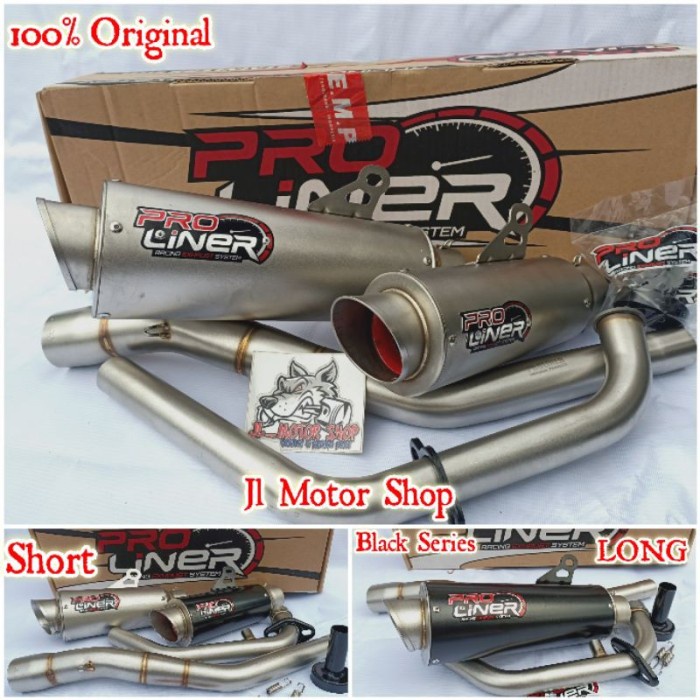 Knalpot Proliner Tr1 R Cbr 150 Cbr150 R Short Long Carbon Black