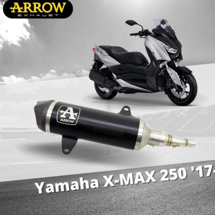 Knalpot Arrow Urban Black Yamaha Xmax 250-300 Original Made In Italy